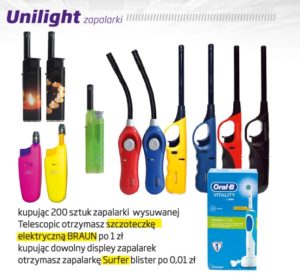 Promocja zapalarek Unilight Wrzesień 2019